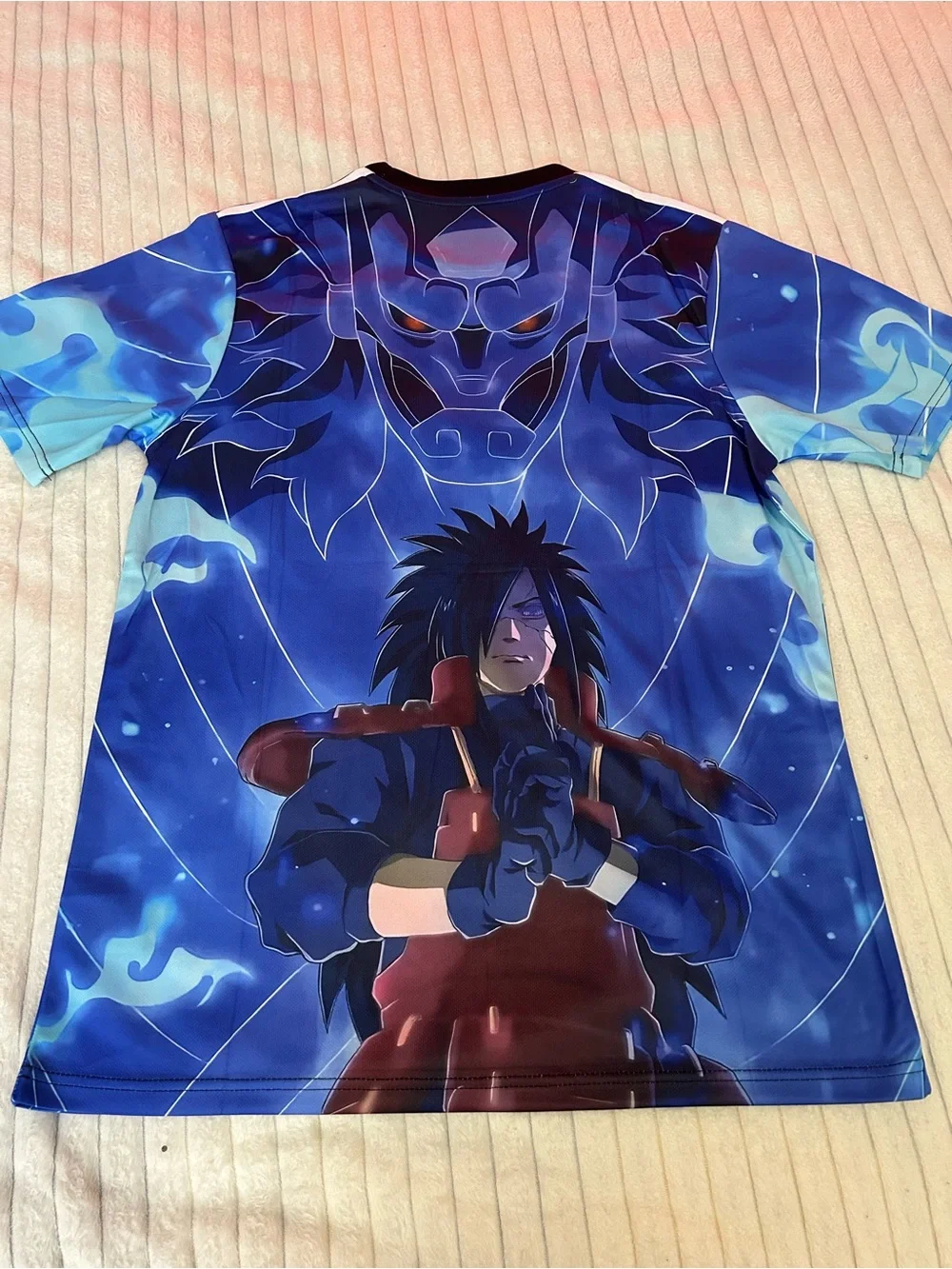 adidas Blue Graphic Anime Soccer Jersey with Japan Crest